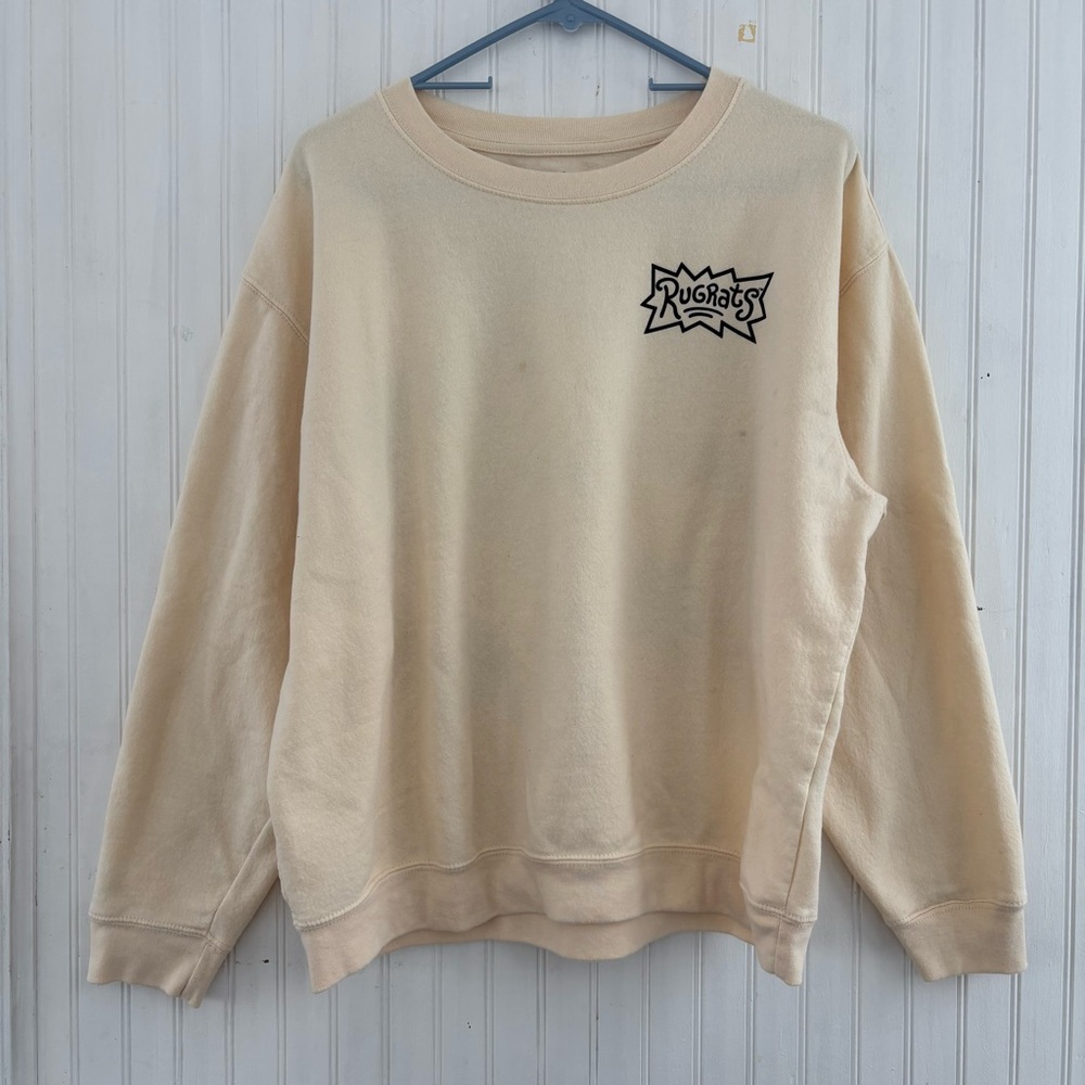 Nickelodeon Rugrats Cream Sweatshirt Crewneck 90s 2000s Millennial Size XL